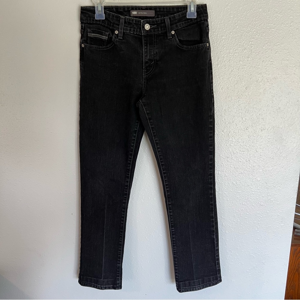 Levi's Women's Classic Black Denim Skinny Jeans Size 6p Black Mid Rise preowned - Picture 11 of 11
